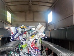 Alat Peraga Kampanye Liar di Majalengka Ditertibkan