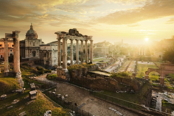 Reruntuhan antik di Roma, Lazio, Italia Ancient ruins in Rome, Lazio, Italy