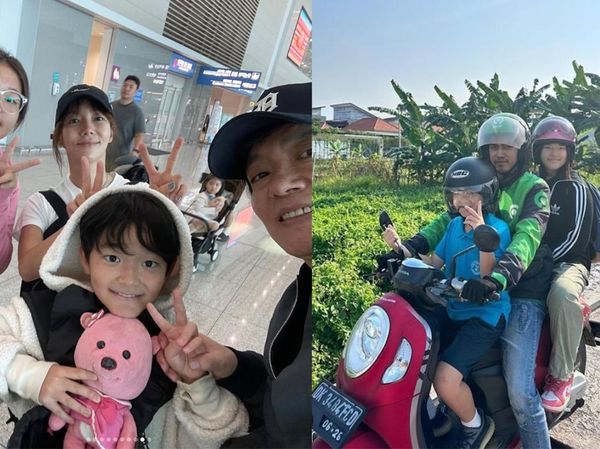 8 Foto Keluarga Lee Beom Soo yang Pindah ke Bali, Melokal Dibonceng Tiga