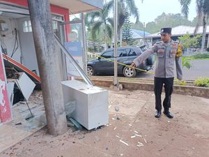 Penampakan Mesin ATM di Beltim yang Dibobol Hingga Rusak Parah