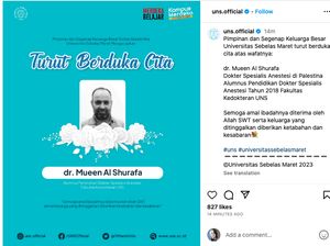 Dokter Anestesi Alumnus UNS di Palestina Gugur, Kampus Berduka Dokter Anestesi Alumnus UNS di Palestina Gugur, Kampus Berduka