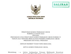 Isi dan Link Download PKPU No 23 Tahun 2023: Syarat Capres-Cawapres