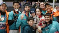 Ekspresi Raffi Ahmad-Gisel Berhasil Lari 42 Km di New York City Marathon 2023