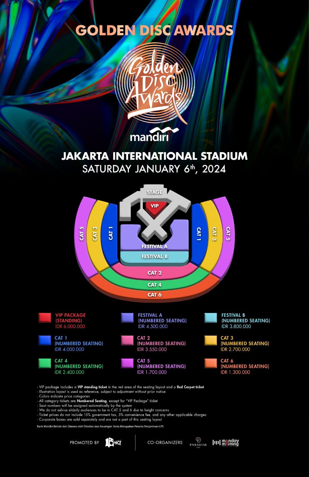 Detail Jadwal Penjualan Tiket Nonton Golden Disc Awards 2024 Jakarta
