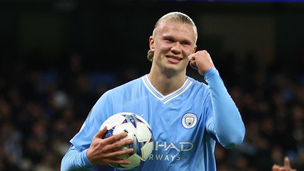 Striker Manchester City, Erling Haaland. (Foto: CARL RECINE/REUTERS)