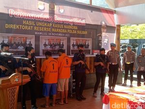 Polda Sulbar Musnahkan 250 Gram Sabu Asal Malaysia, Kurir-Pengedar Ditangkap
