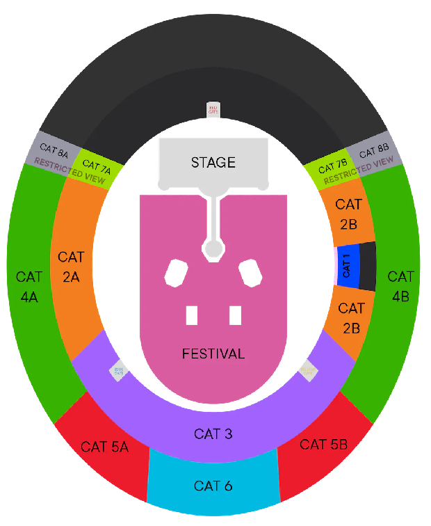 Seating plan tiket konser Coldplay Jakarta 2023/ Foto: PK Entertainment