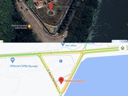 Masih Jadi Misteri di Gresik, Namanya Taman Bunder Tapi Kok Segitiga