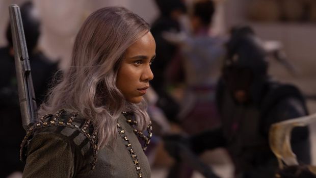 Zawe Ashton as Dar-Benn in Marvel Studios' THE MARVELS. Photo by Laura Radford. © 2023 MARVEL.