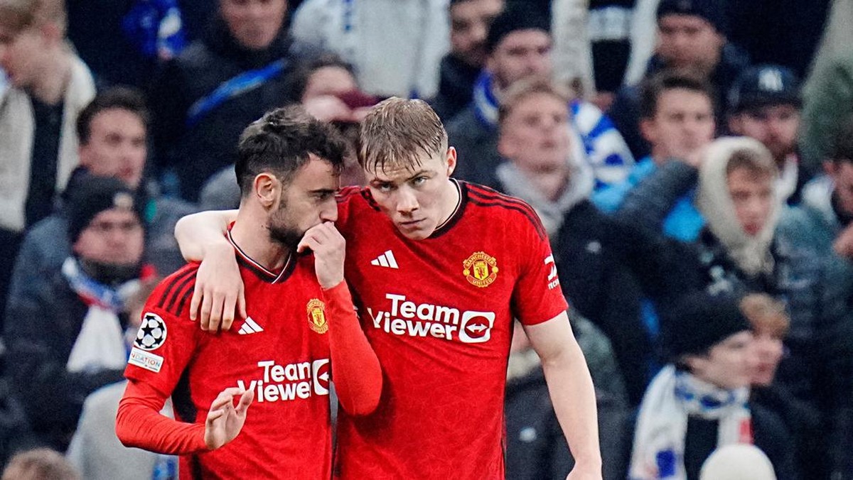 Bruno Fernandes masih yakin MU bisa tembus Babak 16 Besar Liga Champions (via REUTERS/RITZAU SCANPIX DENMARK)
