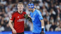 Hojlund berhasil dua kali menjebol gawang kiper Copenhagen Kamil Grabara. Foto: AP/Liselotte Sabroe