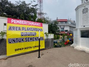 Viral Bocah Perempuan Kesetrum Saat Bermain di Alun-alun Cimahi