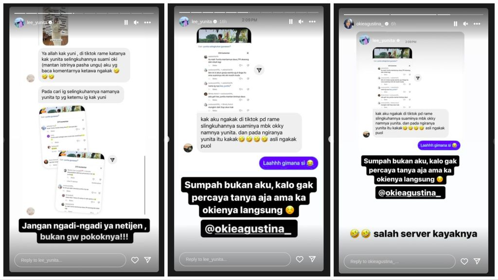Unggahan Yunita Lestari dan Okie Agustina