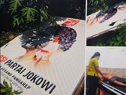 Viral, Baliho PSI Timpa Pengendara Motor hingga Terluka di Klungkung