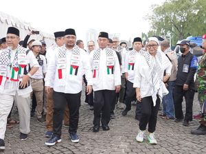 Lihat Lagi Momen Menag Ikut Serta dalam Aksi Bela Palestina di Monas