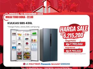 Transmart Full Day Sale Hadir Lagi! Beli Kulkas Harga Miring Hemat Rp 2 Jutaan