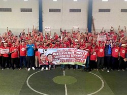 Eks Pemain Timnas Sepakbola di Jatim Deklarasi Dukung Prabowo-Gibran