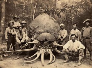 Foto Lawas Bangsawan Thailand Berburu Monster, Asli atau AI?