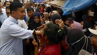 Gibran Sapa Pedagang Pasar Natar Lampung