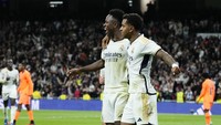 Real Madrid sementara puncaki Klasemen Liga Spanyol dengan 35 poin dari 14 laga. Ditempel ketat oleh Girona dengan unggul selisih gol (AP)
