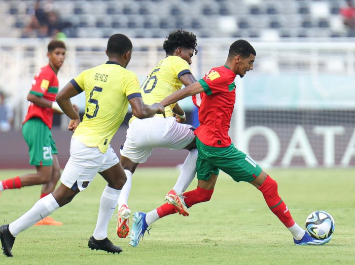 Timnas Ekuador meraih kemenangan pertamanya di Piala Dunia U-17 2023. Mereka menang 2-0 atas Maroko.