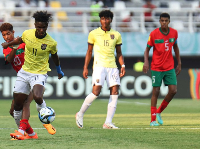Timnas Ekuador meraih kemenangan pertamanya di Piala Dunia U-17 2023. Mereka menang 2-0 atas Maroko.
