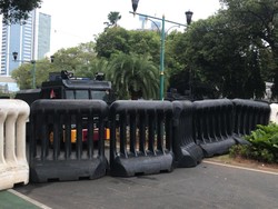 Jelang Penetapan Capres-Cawapres, Jl Imam Bonjol Depan Gedung KPU Ditutup