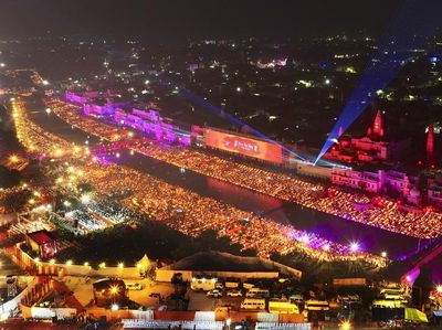 Pecahkan Rekor! Warga India Nyalakan 2,2 Juta Lampu Saat Diwali
