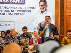 Sandiaga Kenalkan Ekonomi Hijau-Beri Pelatihan ke UMKM di Yogyakarta