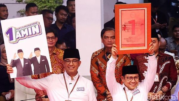 Anies-Muhaimin Dapat Nomor Urut 1 di Pilpres 2024