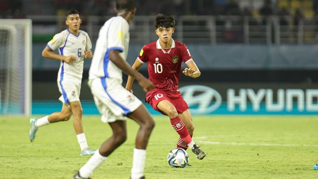 Indonesia vs Panama Ji Da Bin saat Timnas Indonesia U-17 vs Panama pada laga Piala Dunia U-17 2023.