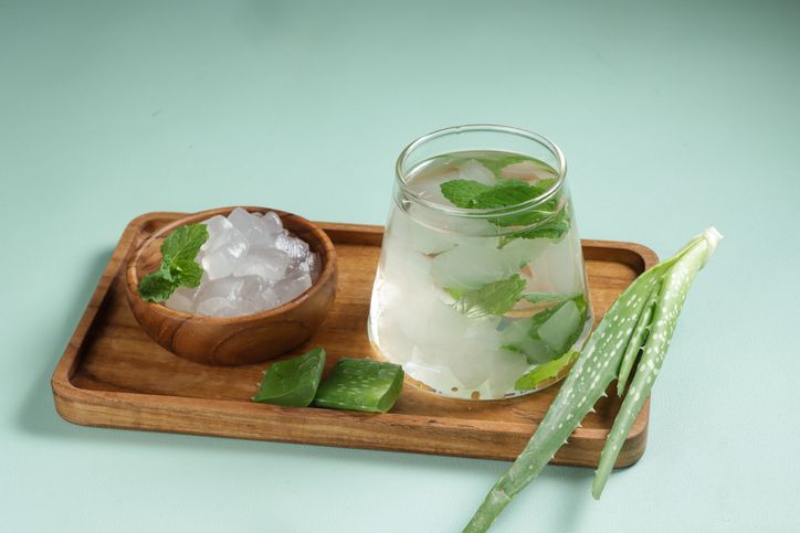 penjual jus unik pakai lidah buaya