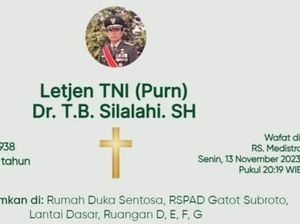 Kabar Duka, Letjen TNI (Purn) TB Silalahi Meninggal Dunia Kabar Duka, Letjen TNI (Purn) TB Silalahi Meninggal Dunia