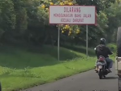Pemotor Paruh Baya Viral Usai Nyasar ke Jagorawi gegara Peta Digital