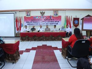 Bareng Camat-Danramil, Kapolsek Mampang Deklarasikan Pemilu Damai 2024