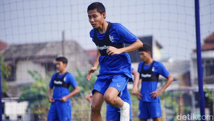 Evan Dimas Darmono saat menjalani latihan perdana bersama PSIS Semarang, Rabu (15/11/2023).