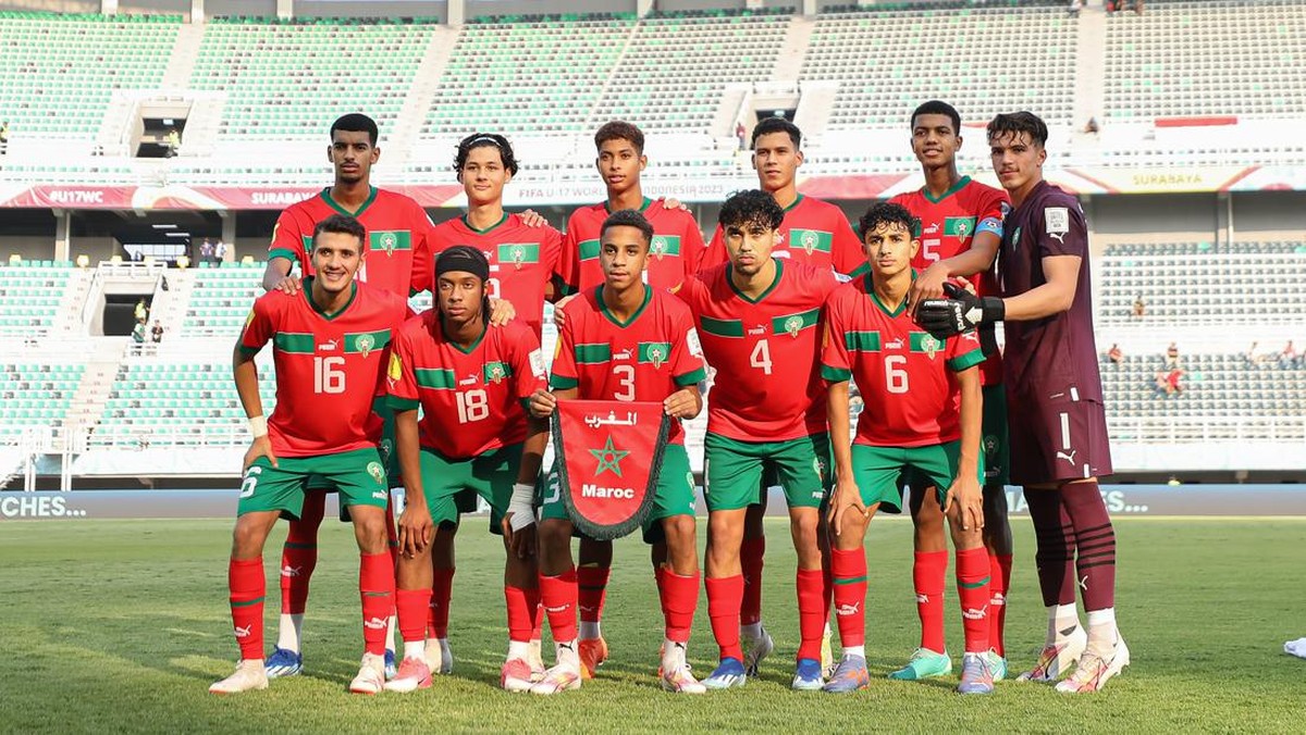 Timnas Maroko U-17 bersiap menjalani laga hidup-mati melawan Timnas Indonesia U-17. (Foto: Doc. LOC WCU17/NFL)