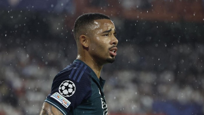 Soccer Football - Champions League - Group B - Sevilla v Arsenal - Ramon Sanchez Pizjuan, Seville, Spain - October 24, 2023 Arsenals Gabriel Jesus REUTERS/Jon Nazca