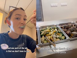 Kerja di Kapal Pesiar, Wanita Ini Pamer Dapat Makanan Mewah Gratis