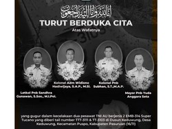 Data Lengkap 4 Korban Pesawat TNI AU Super Tucano yang Jatuh di Pasuruan