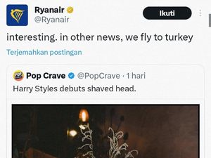 Harry Styles Pamer Rambut Baru, eh Malah Diejek Maskapai Ini