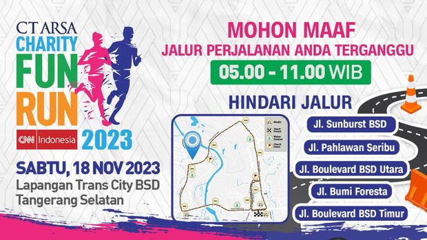 Penutupan Rute saat CT Arsa Charity Fun Run