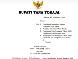 Pemkab Tana Toraja Keluarkan Surat Edaran Larangan ASN Main Judi Online
