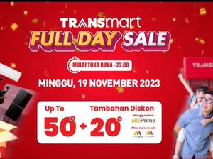 Hari Ini Ada Transmart Full Day Sale Lagi! Banjir Diskon 50%+20%
