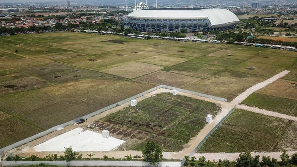 Foto Udara Proyek Pembangunan TPST Gedebage Bandung