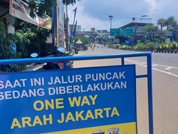 Puncak Bogor Berlaku Satu Arah ke Jakarta Siang Ini