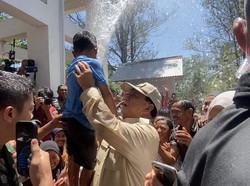 Prabowo Diteriaki Presiden saat Resmikan Sumur Air Bersih di Banten