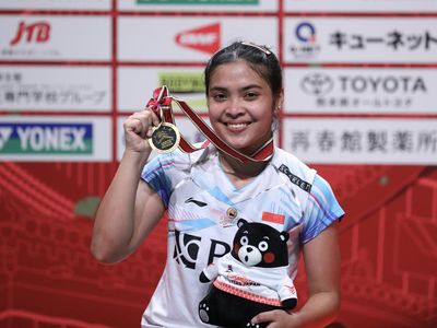 Potret Gregoria Mariska Juara Japan Masters 2023