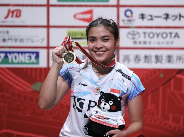 Potret Gregoria Mariska Juara Japan Masters 2023