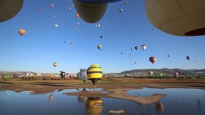 Potret Kemeriahan Festival Balon Udara di Langit Meksiko